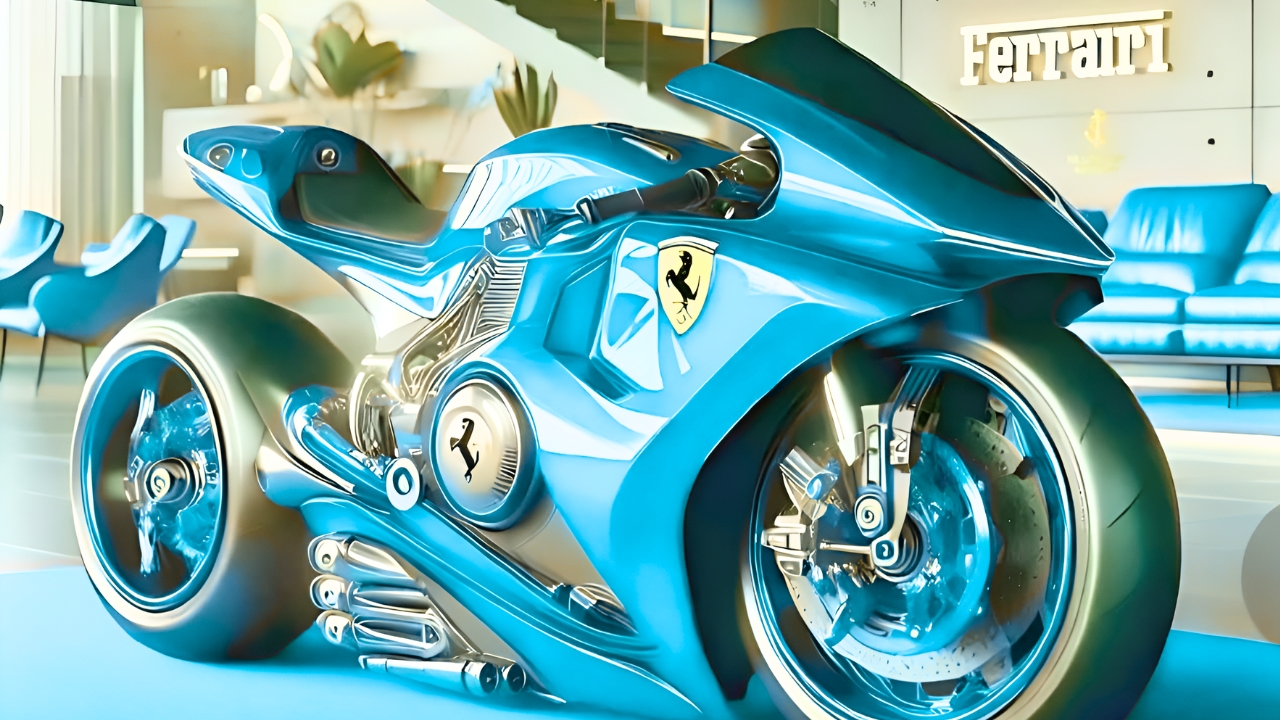 Motocicleta Conceptual Ferrari: Diseño Futurista Exclusivo que Imagina una Superbike Italiana que No Existe en Producción
