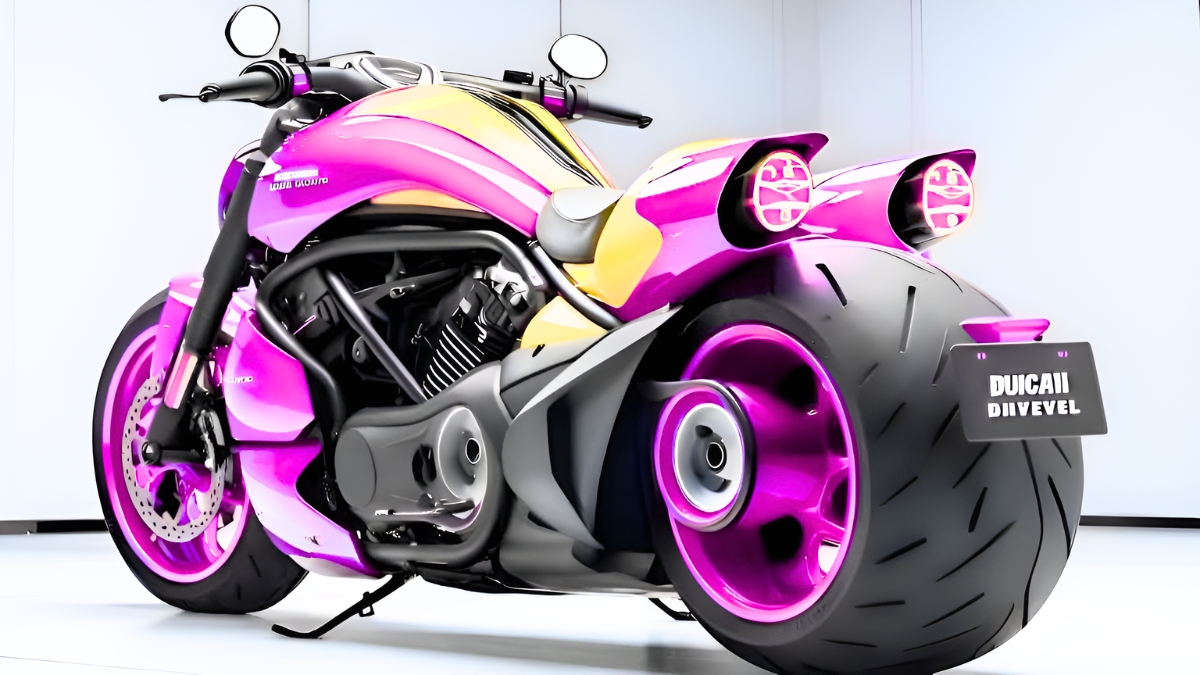Motocicleta Rosa Personalizada Estilo Futurista: Diseño Llamativo y Concepto Creativo que Sorprende en 2026